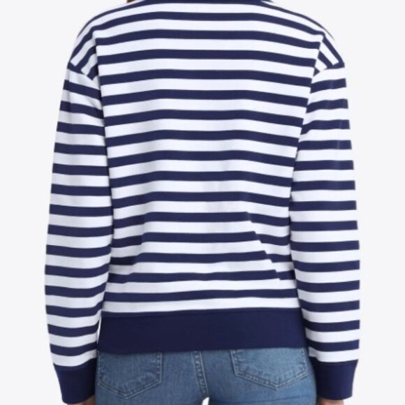 Draper James - Kelsea Sweatshirt - Awning Stripe Navy & White 3X -22/24 - NWT - Picture 4 of 5
